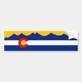 Colorado flagga & bergskedja bildekal