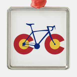 Colorado Flagga Bicycle Julgransprydnad Metall