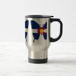 Colorado flagga butterfly resemugg av rostfritt st