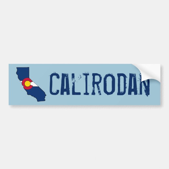 Colorado flagga California bildekal kontur (Framsidan)