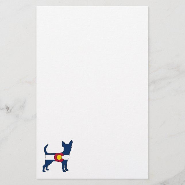 Colorado flagga chihuahua hund brevpapper (Framsida)