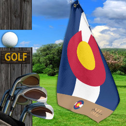 Colorado flagga & Colorado monogrammed / golfhandd