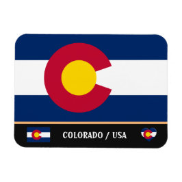 Colorado Flagga & Colorado State /transport Americ Magnet