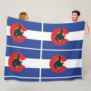 Colorado Flagga Cowboy Fleecefilt