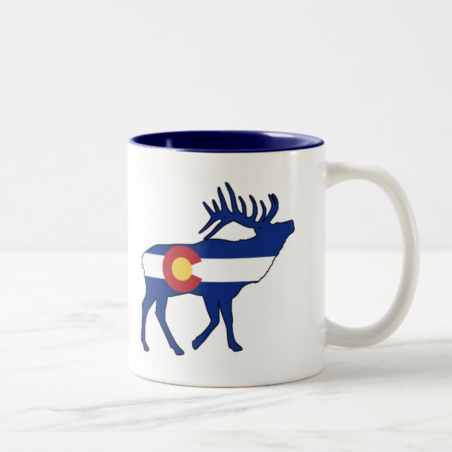 Colorado Flagga Elk Två-Tonad Mugg (Höger)