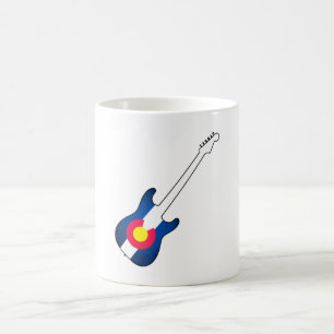 Colorado flagga guitar-kaffe mugg