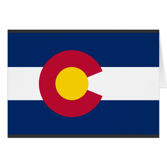 Colorado flagga hälsningskort (Framsidan Horizontal)