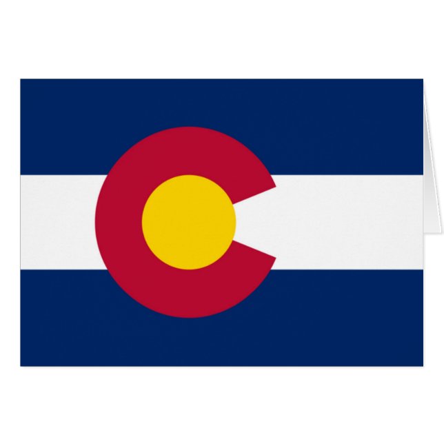 Colorado flagga hälsningskort (Framsidan Horizontal)