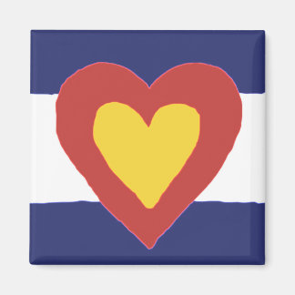 Colorado Flagga Heart Magnet