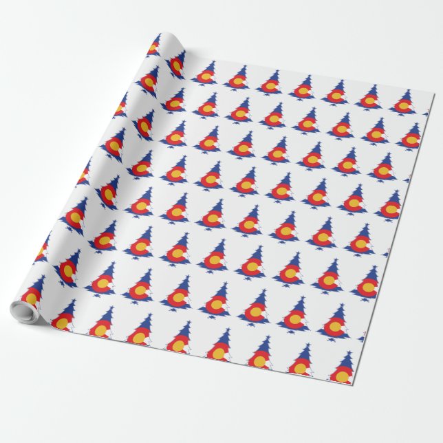 Colorado Flagga Julgran Presentpapper (Utrullad)