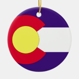 Colorado flagga julgransprydnad keramik