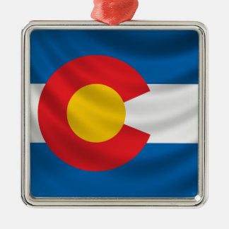 Colorado flagga julgransprydnad metall
