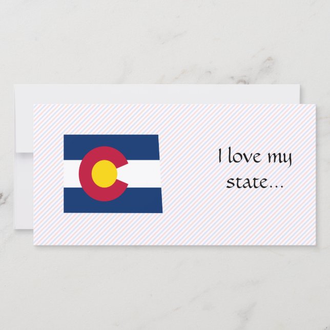 Colorado Flagga Karta (Framsida)