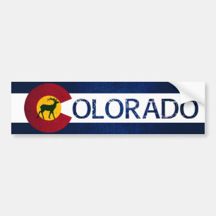 Colorado flagga-klistermärke med tålig hjort bildekal