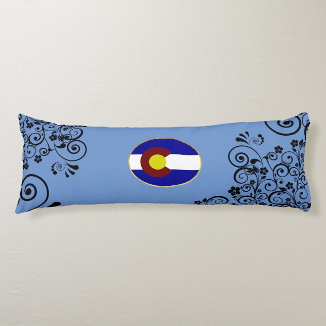 Colorado flagga kroppskudde (Framsidan)