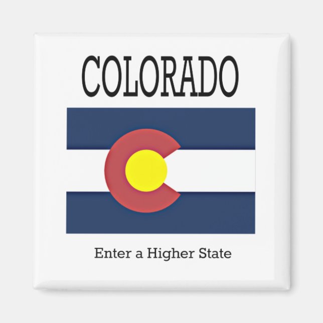 Colorado-flagga Magnet (Framsidan)