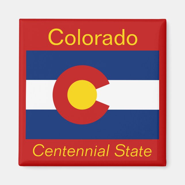 Colorado Flagga Magnet (Framsidan)