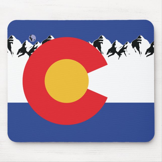 Colorado Flagga med bergen Musmatta (Framsidan)
