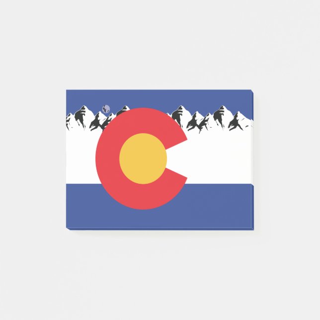 Colorado Flagga med bergen Post-it Block (Framsida)