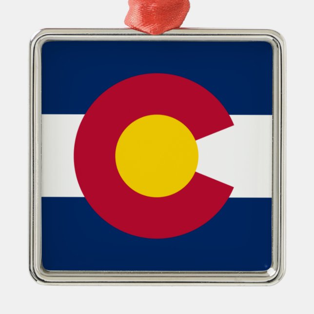Colorado Flagga Metall Ornament (Framsidan)