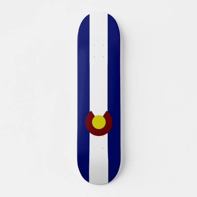 Colorado flagga mini skateboard bräda 18,5 cm (Framsida)