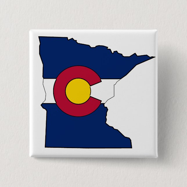 Colorado flagga Minnesota konturruta Knapp (Framsida)