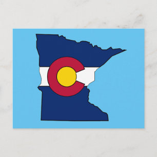Colorado flagga Minnesota-vykort Vykort