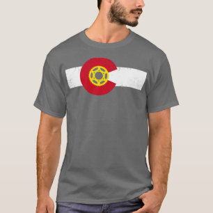 Colorado Flagga Mountain Bike Cyclist Biking utomh T Shirt