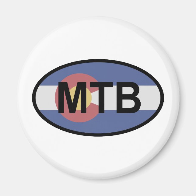 Colorado Flagga Mountain Bike Magnet (Framsidan)