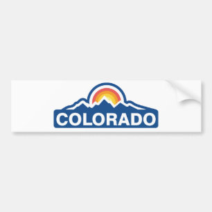 Colorado Flagga Mountain Bildekal