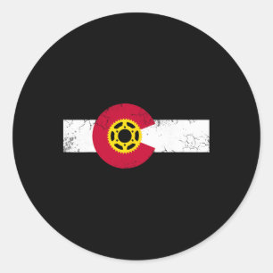 Colorado Flagga Mountainbike Cykling Ridning Cykli Runt Klistermärke