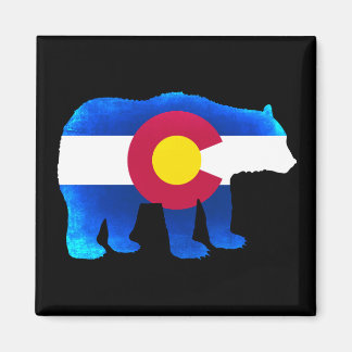 Colorado flagga neon, med kvadratmagnet magnet