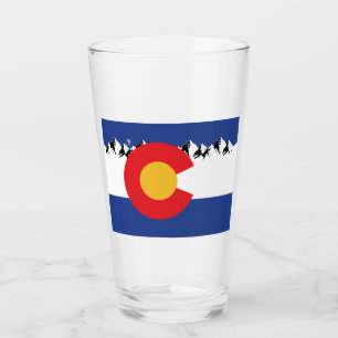 Colorado-Flagga och bergsområden Glaskopp