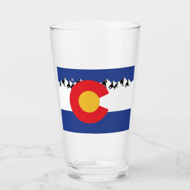 Colorado-Flagga och bergsområden Glaskopp (Framsida)