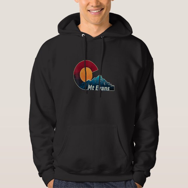 Colorado Flagga och Mountain Stylged Evans Hoodie (Framsida)