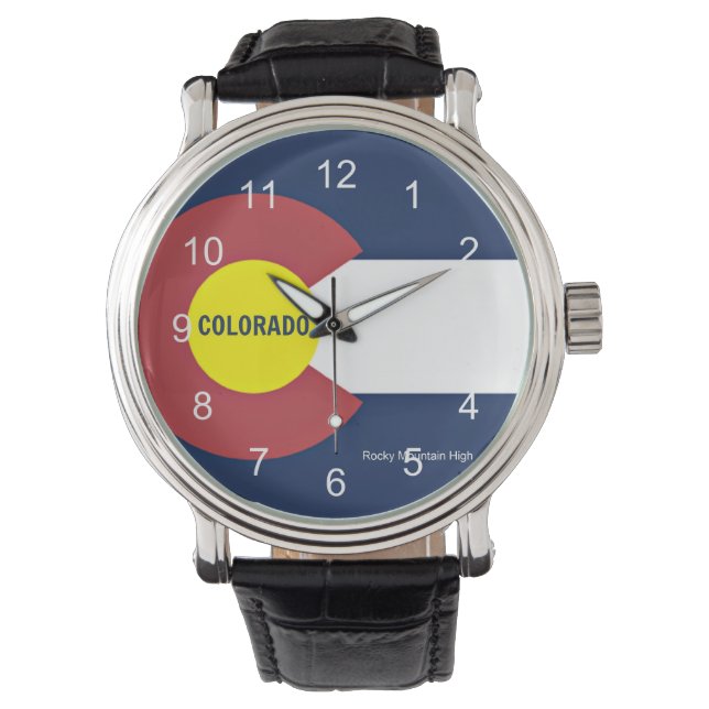 Colorado Flagga och Slogan Armbandsur (Framsida)