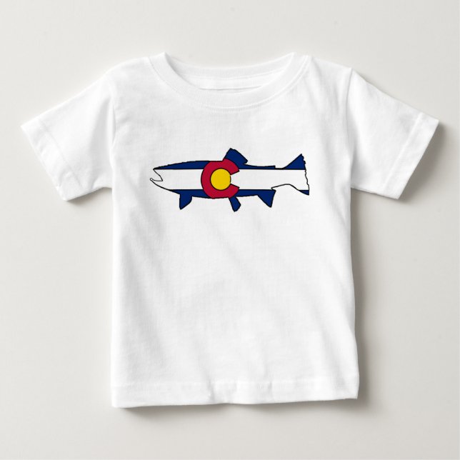 Colorado flagga örut fish baby tshirt t-shirt (Framsida)