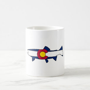 Colorado flagga örut-fiskkaffe mugg