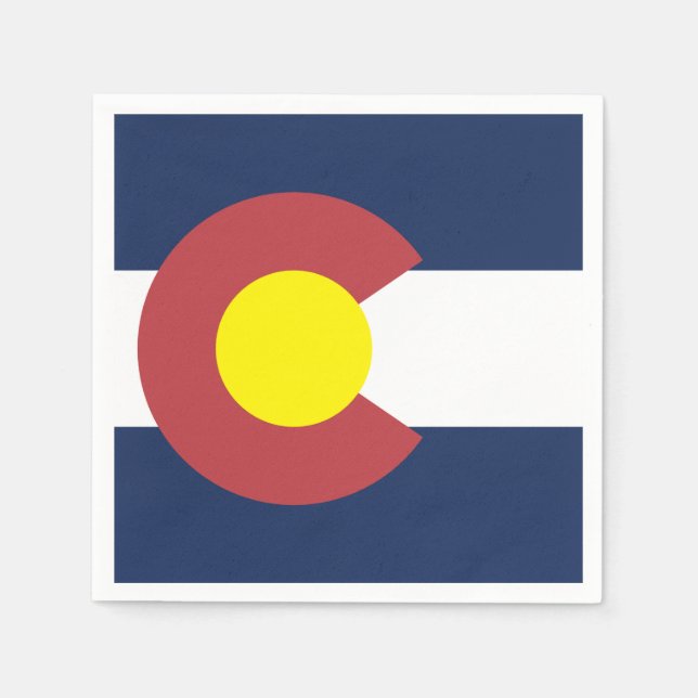 Colorado-flagga Pappersservett (Framsidan)