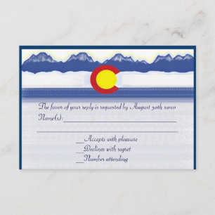 Colorado flagga personligt bröllp OSA kort