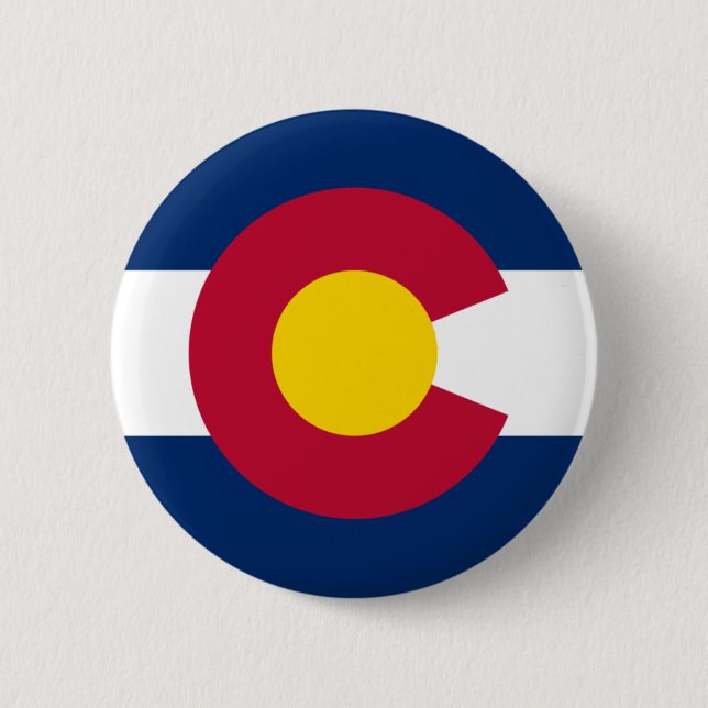 Colorado Flagga Pinback-knapp Knapp (Framsida)