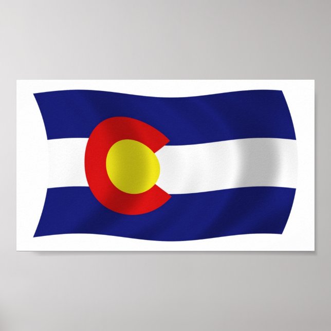 Colorado Flagga Poster Skriv ut (Framsidan)