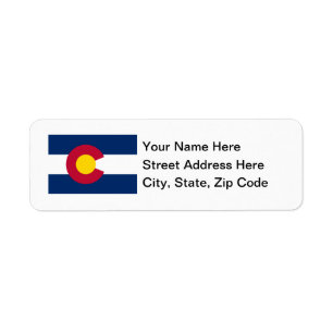 Colorado Flagga Returadress Etikett