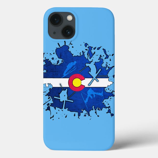 Colorado flagga ski splatter iphone 6 tuff fodral (Baksida)