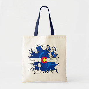 Colorado flagga ski splatter tobag tygkasse