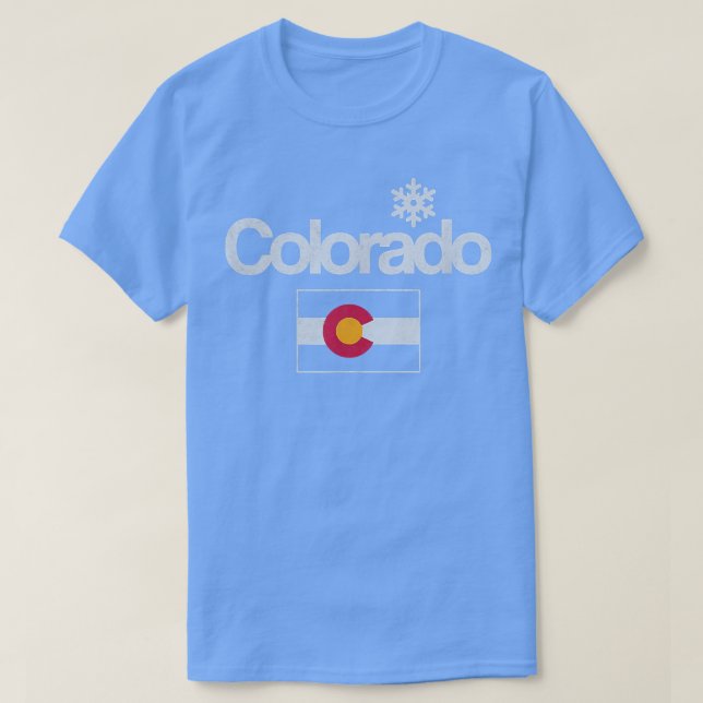 Colorado Flagga Snö T Shirt (Design framsida)