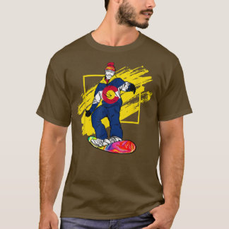Colorado Flagga Snowboarding Snowboarders T Shirt