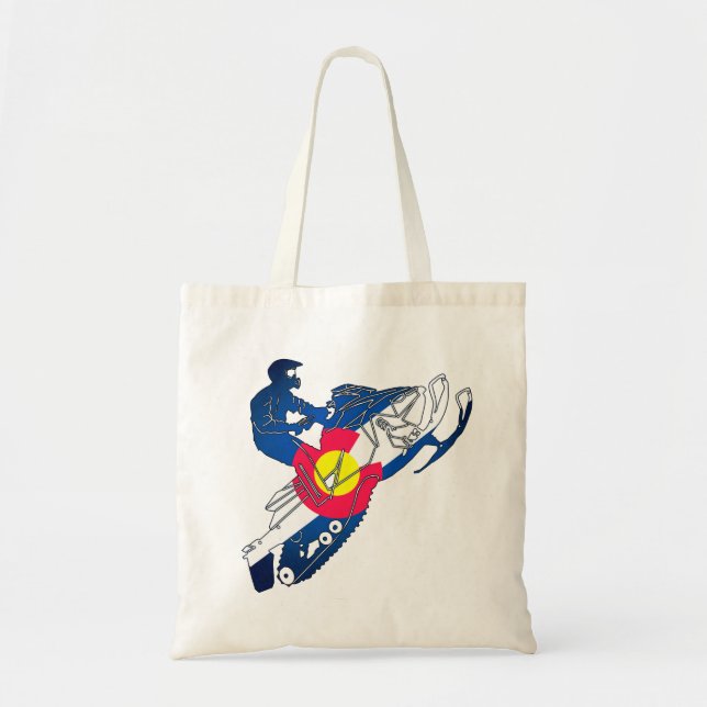 Colorado flagga snowmobile tobag tygkasse (Framsidan)