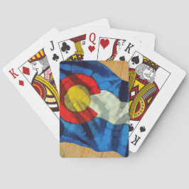 Colorado flagga som leker kort casinokort