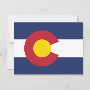 Colorado Flagga Souvenir Hundraårsstaten Vykort